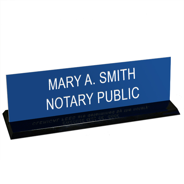 Notary Public Desk Sign (Personalized)